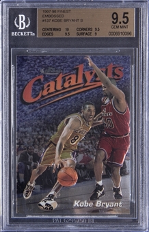 1997-98 Finest "Catalysts" Embossed #137 Kobe Bryant - BGS GEM MINT 9.5